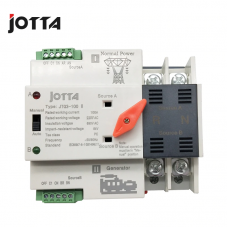 Jotta W2R-2P 110V/220V  Mini ATS Automatic Transfer Switch 100A 2P Electrical Selector Switches Dual Power Switch Din Rail Type 